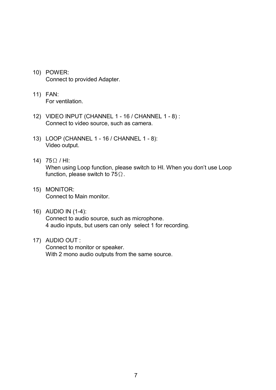 ARM Electronics RDVR16A User Manual | Page 11 / 60