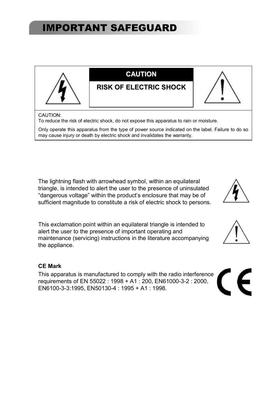 Important safeguard | ARM Electronics RDVR16A User Manual | Page 3 / 60