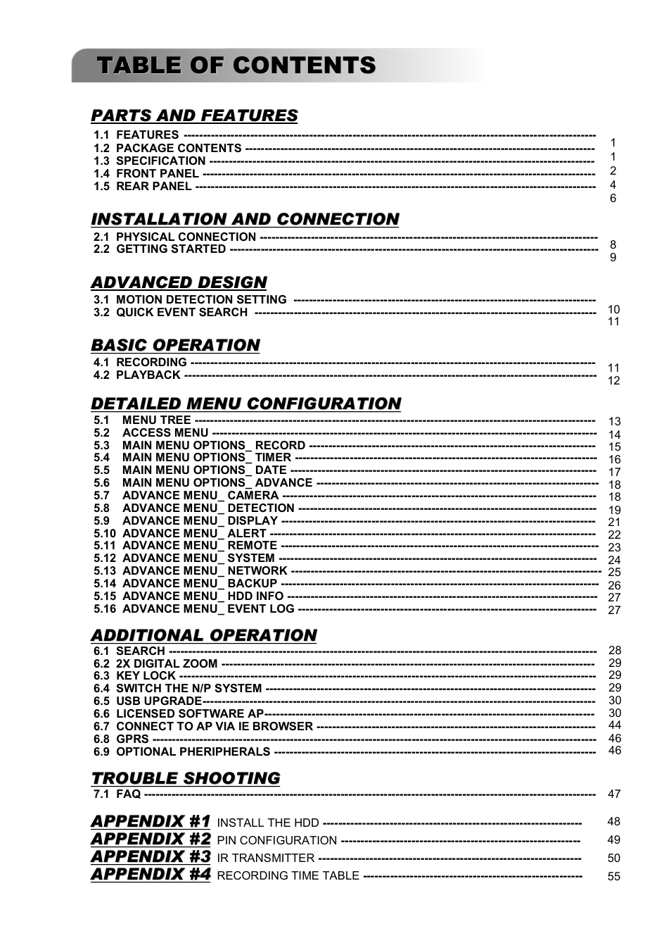 ARM Electronics RDVR16A User Manual | Page 4 / 60