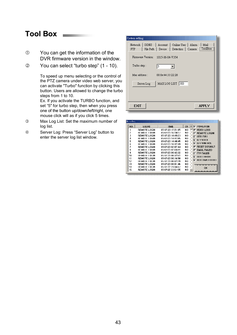 Tool box | ARM Electronics RDVR16A User Manual | Page 47 / 60