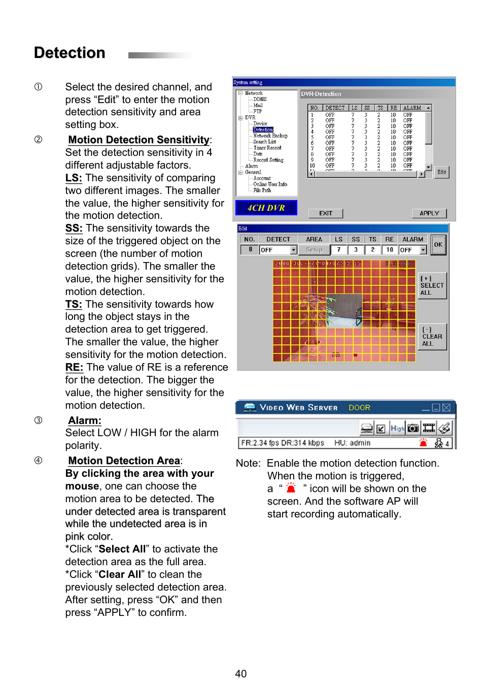 Detection | ARM Electronics RT4CD User Manual | Page 43 / 59
