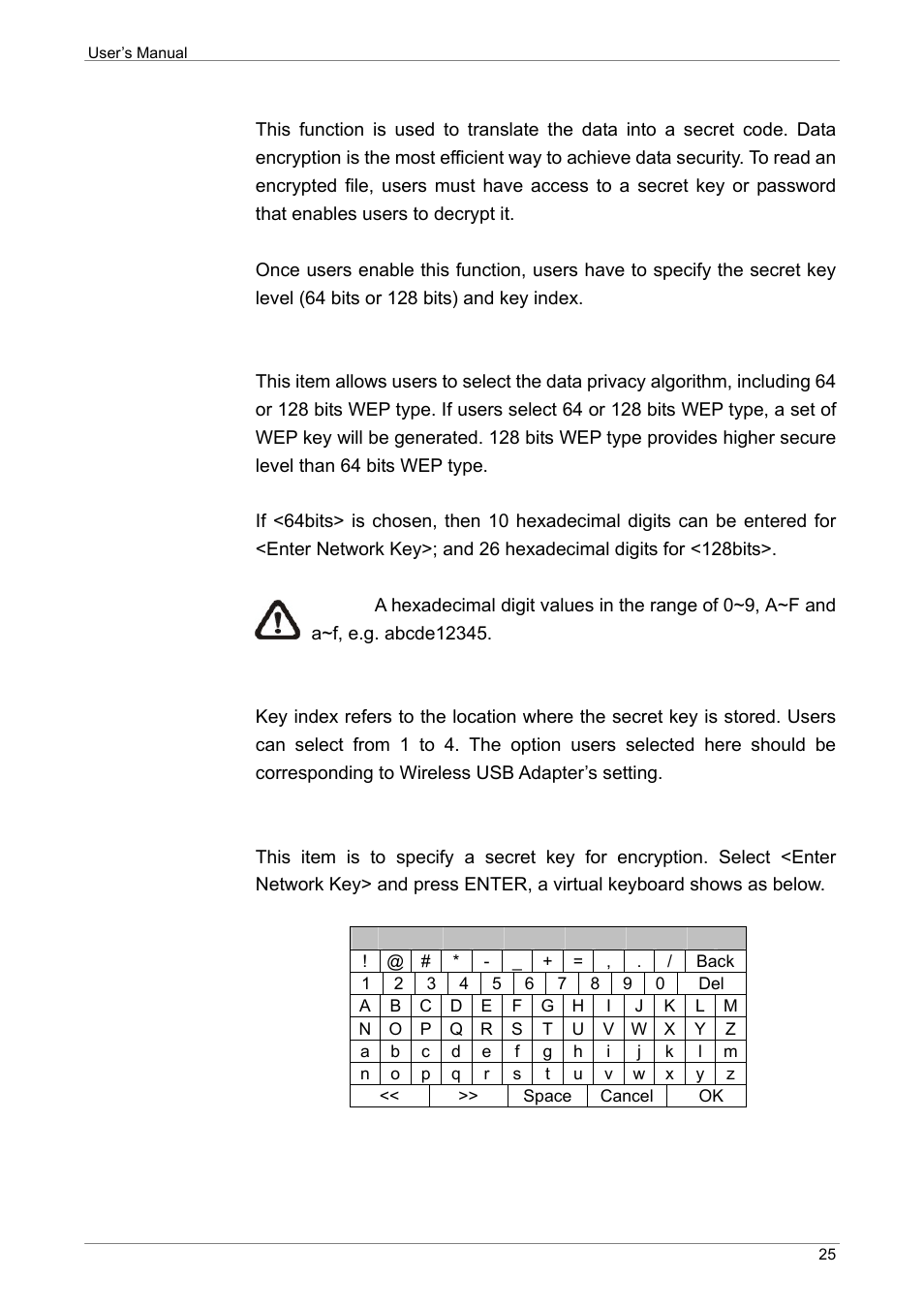 Data encryption, Data encryption level, Key index | Enter network key | ARM Electronics XR&HD480 OSD User Manual | Page 26 / 111