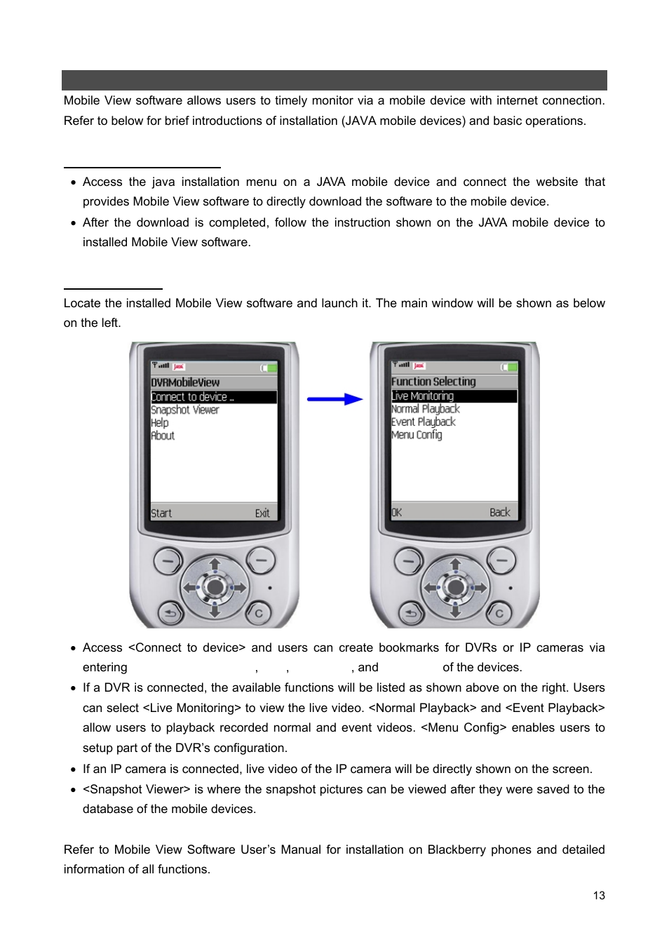 Mobile view software | ARM Electronics XR&HD480 Series User Manual | Page 13 / 13