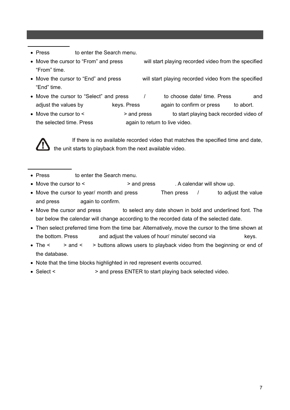 Basic playback operation | ARM Electronics XR&HD480 Series User Manual | Page 7 / 13