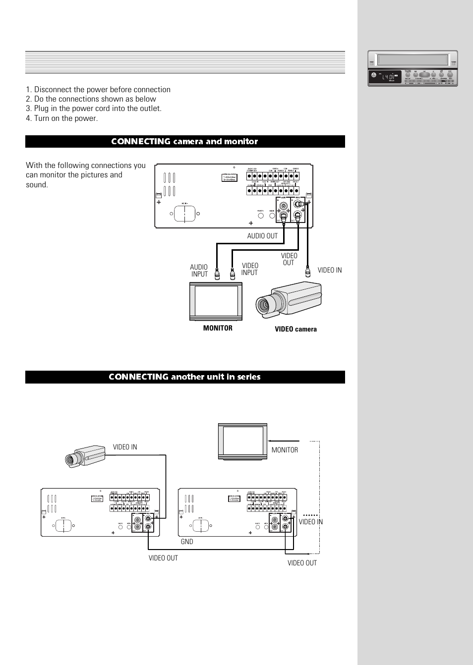 Connecting with other equipment | ARM Electronics Casino VCR800 User Manual | Page 11 / 34