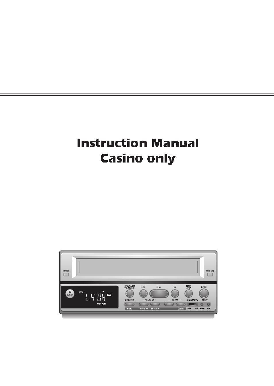Time lapse vcr | ARM Electronics Casino VCR800 User Manual | Page 2 / 34