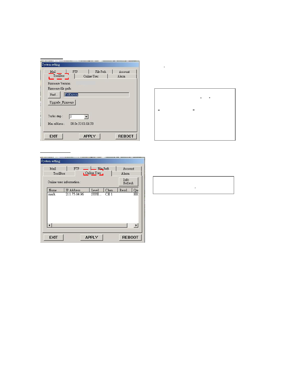 Online user toolbox | ARM Electronics ENDVR9A User Manual | Page 43 / 53