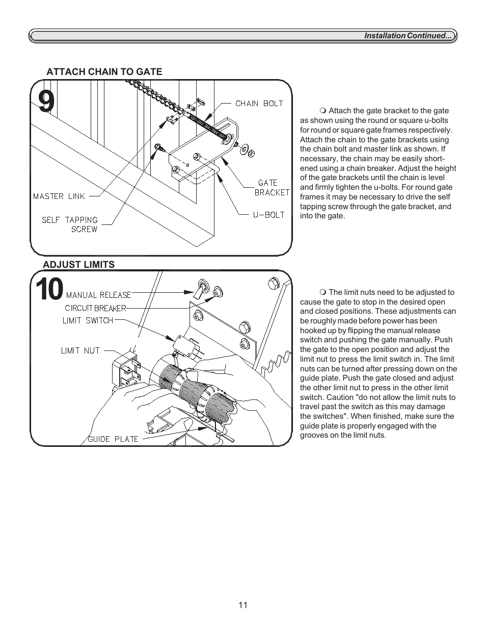 Chamberlain LIFTMASTER SL920 User Manual | Page 11 / 32