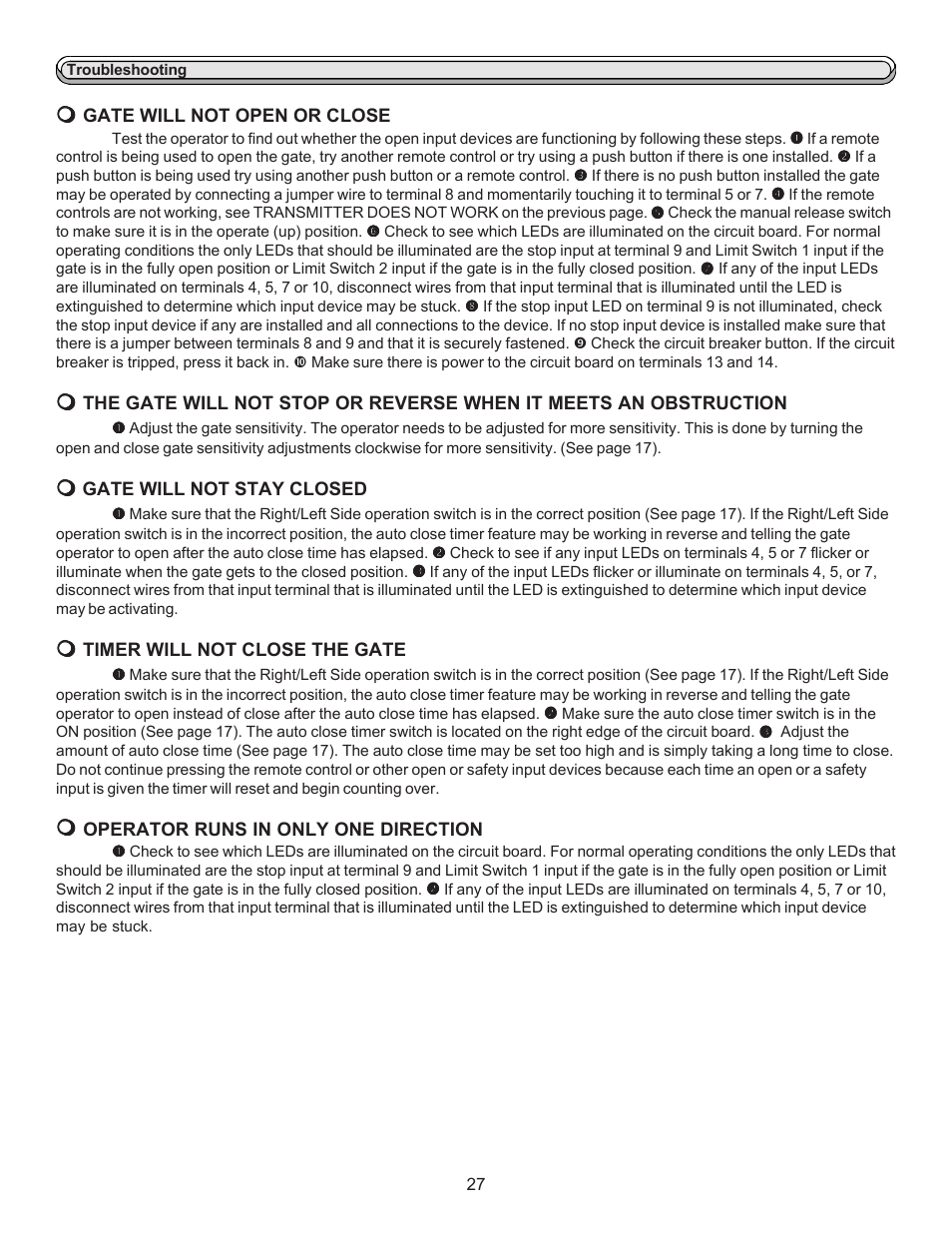 Chamberlain LIFTMASTER SL920 User Manual | Page 27 / 32