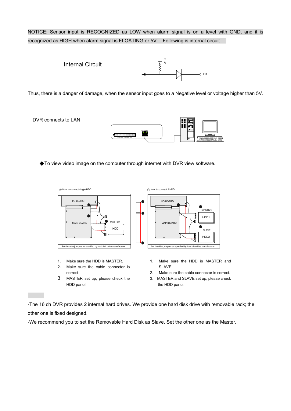 Internal circuit | ARM Electronics NDVR16 User Manual | Page 8 / 50