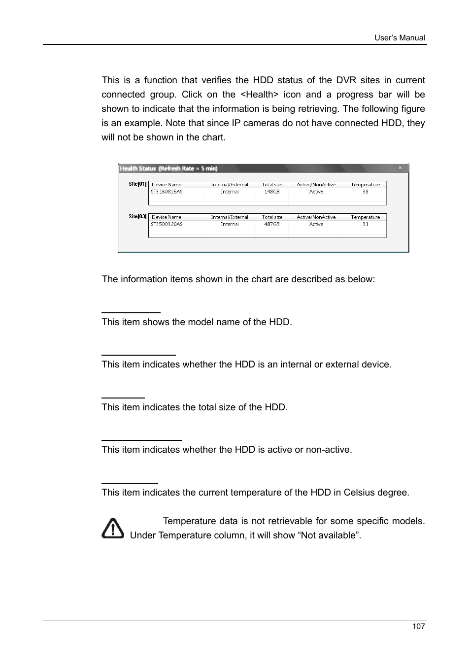 20 health function | ARM Electronics CMS User Manual | Page 108 / 122