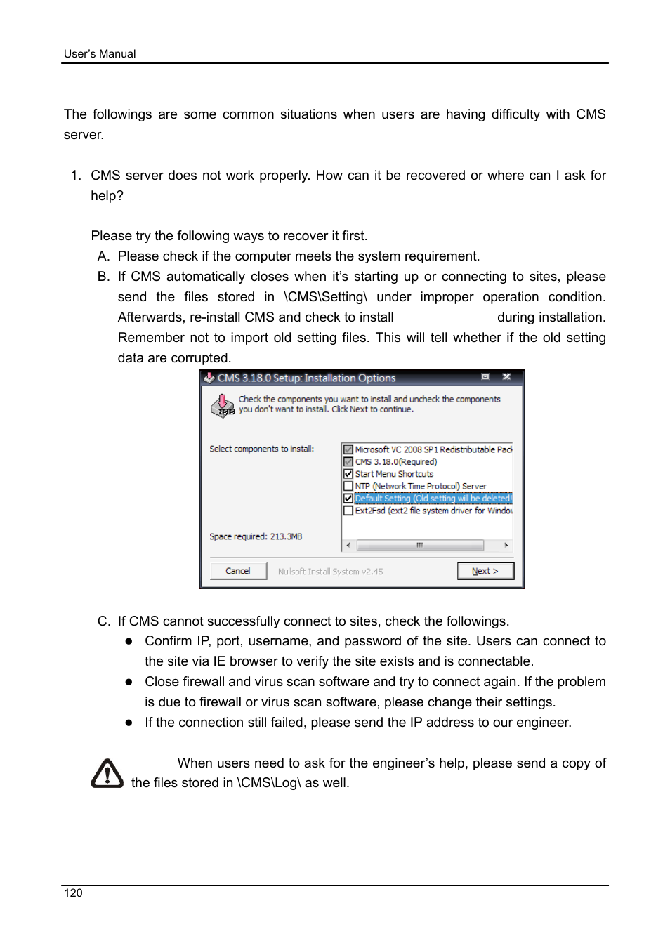 Appendix b: troubleshooting | ARM Electronics CMS User Manual | Page 121 / 122