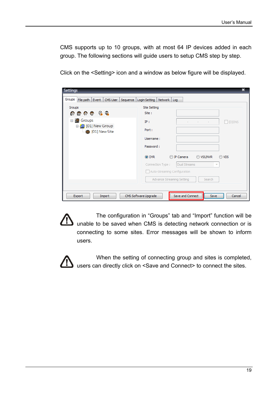 Configure cms | ARM Electronics CMS User Manual | Page 20 / 122
