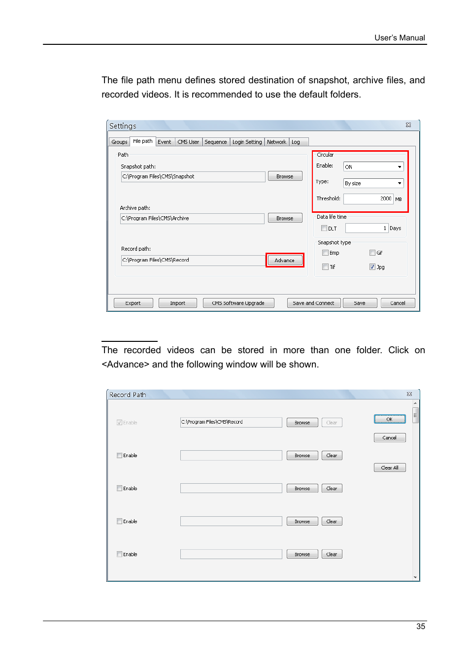 3 setup the file path | ARM Electronics CMS User Manual | Page 36 / 122