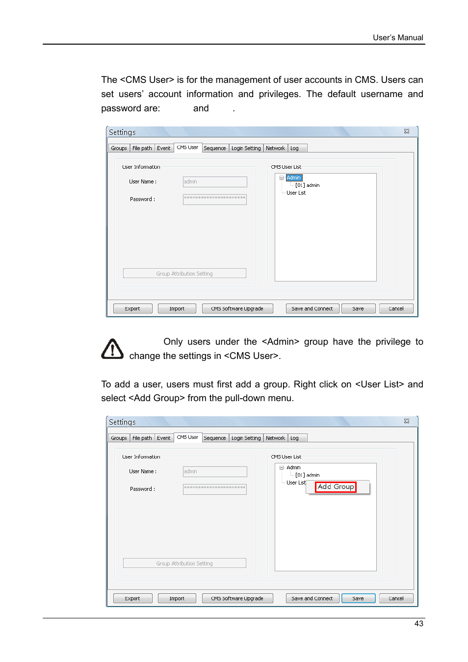 5 cms user | ARM Electronics CMS User Manual | Page 44 / 122