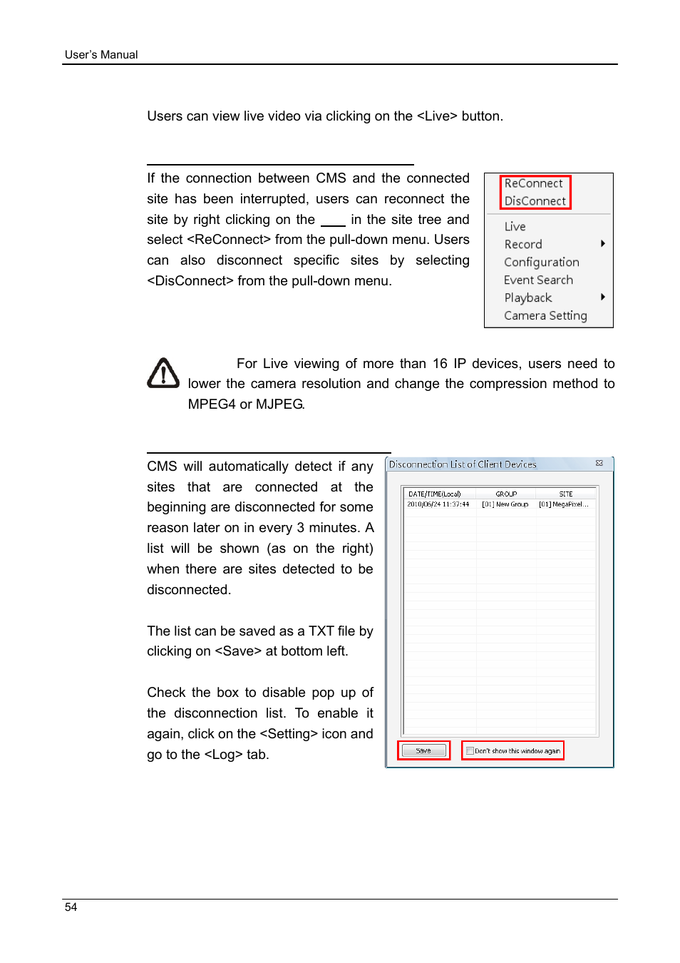 1 view live image / assign camera | ARM Electronics CMS User Manual | Page 55 / 122