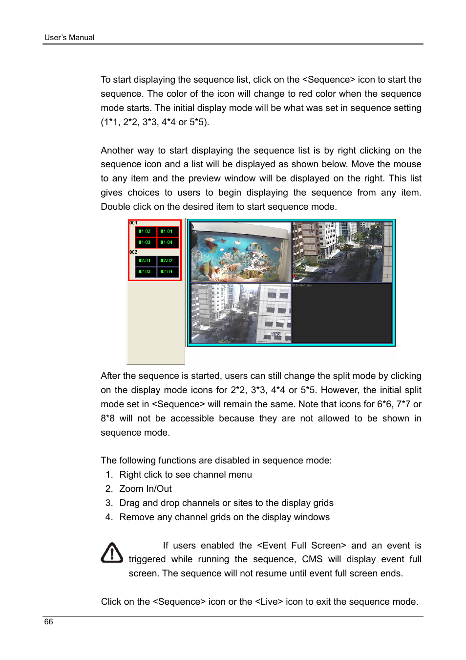 5 sequence display | ARM Electronics CMS User Manual | Page 67 / 122