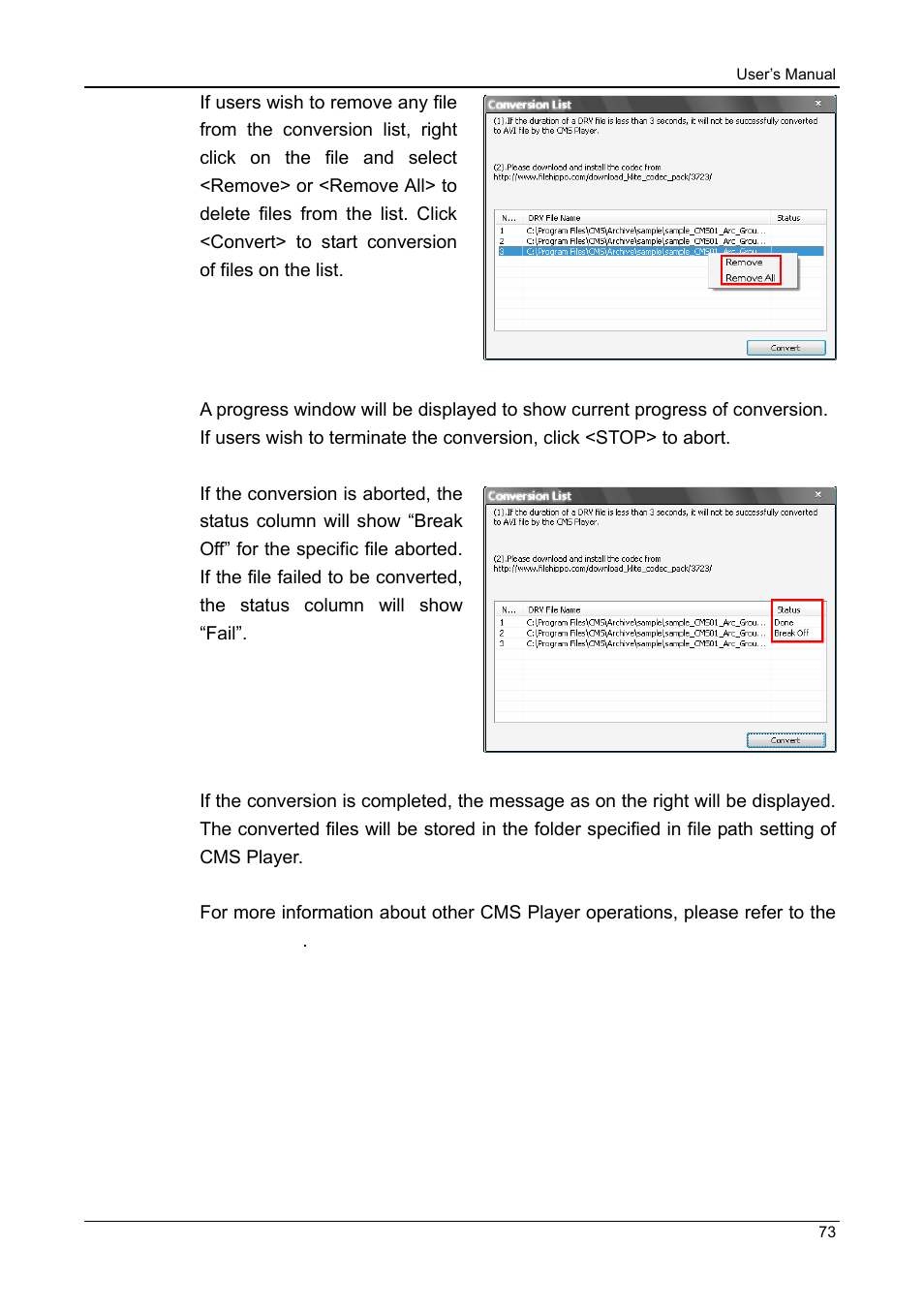 ARM Electronics CMS User Manual | Page 74 / 122