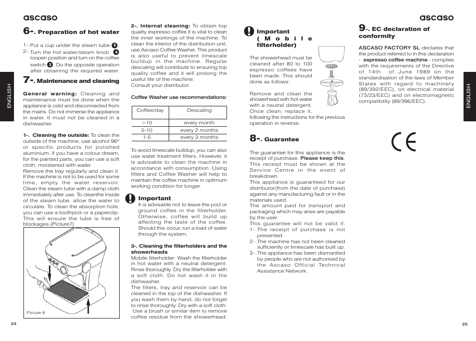 Ascaso | Ascaso Dream User Manual | Page 15 / 54