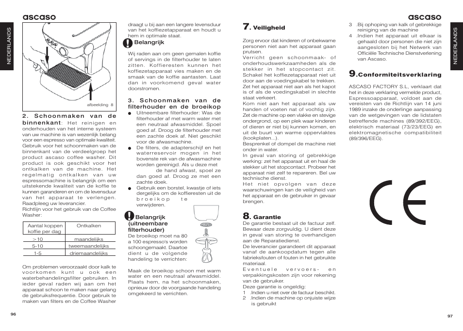 Ascaso | Ascaso Dream User Manual | Page 51 / 54