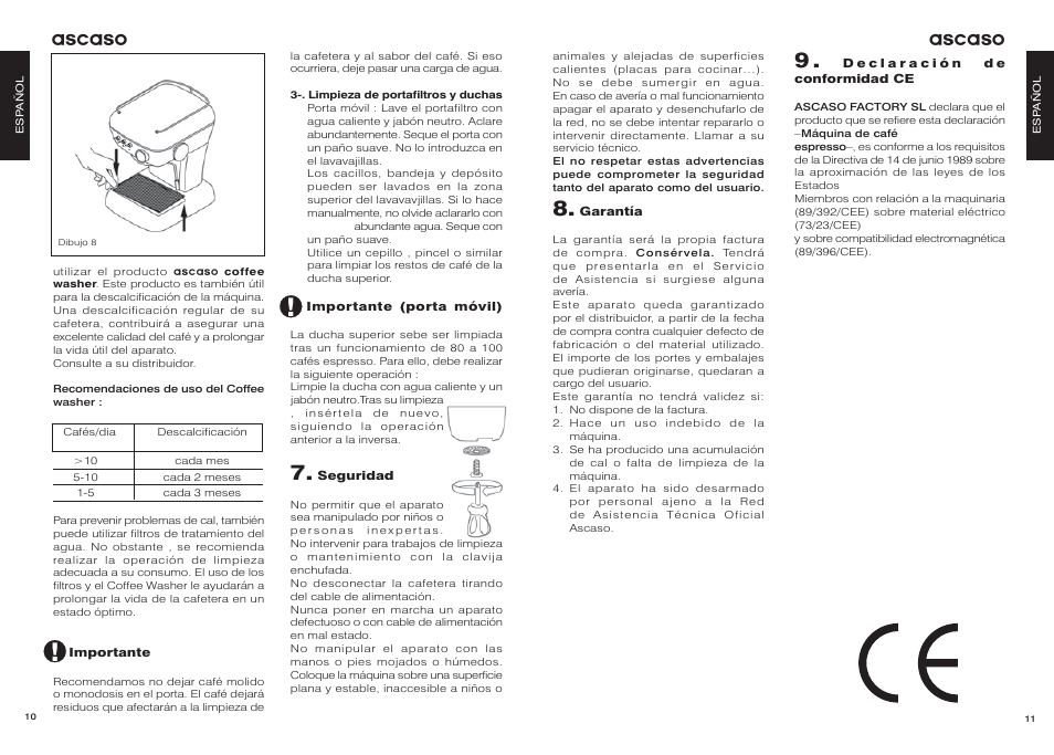 Ascaso | Ascaso Dream User Manual | Page 8 / 54