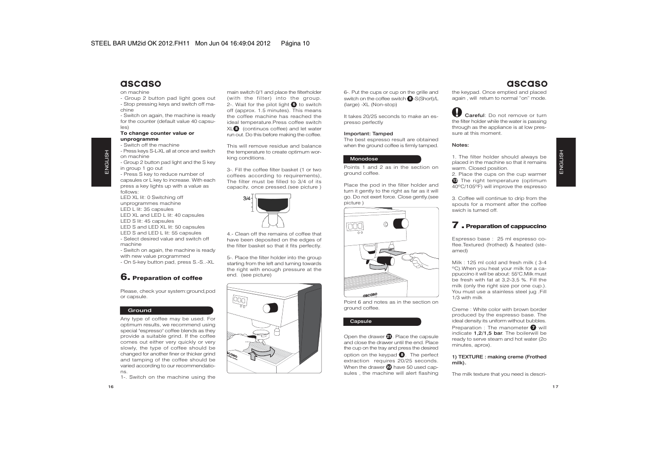 Ascaso | Ascaso Steel BAR User Manual | Page 10 / 12