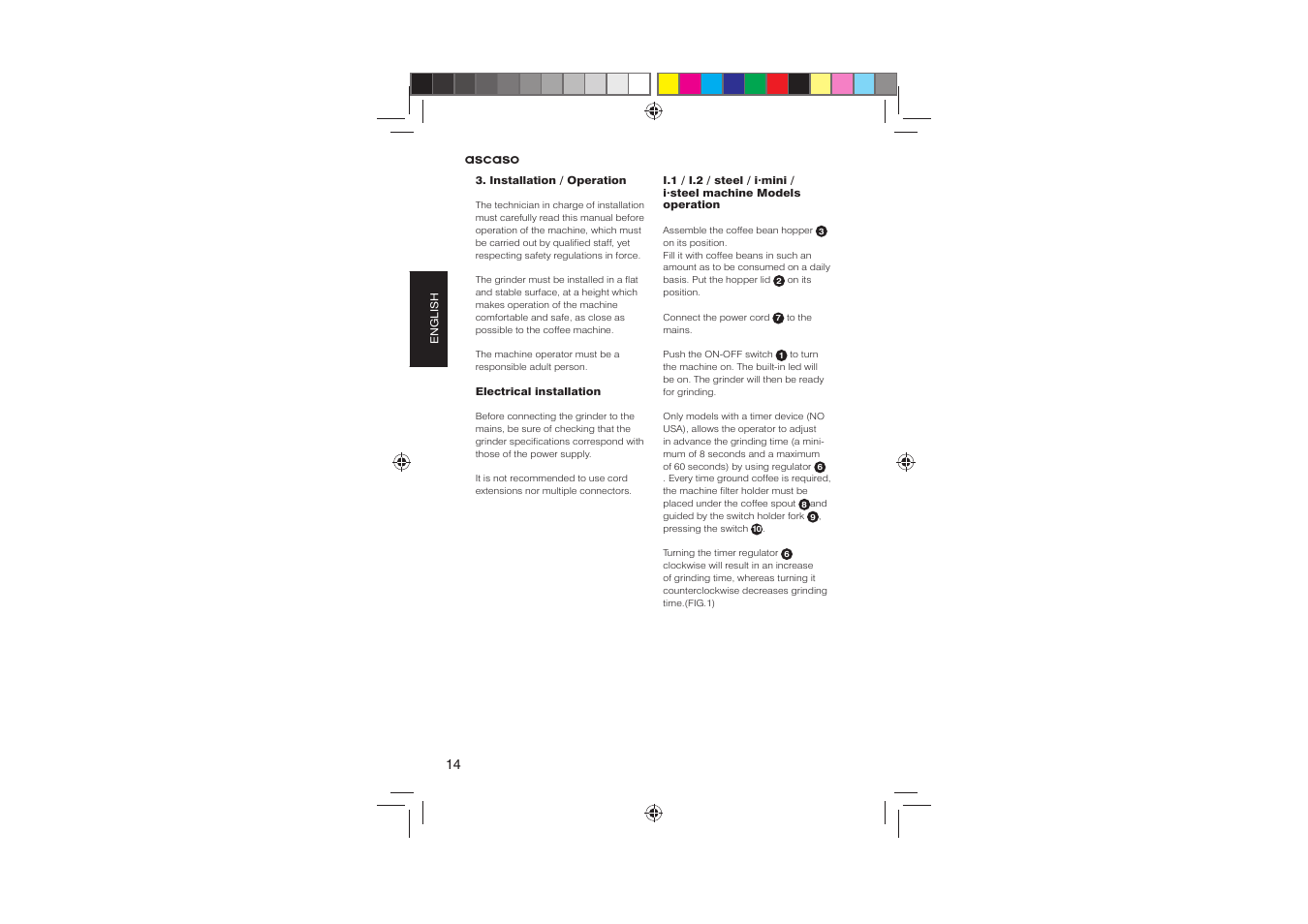 Ascaso Molino User Manual | Page 16 / 64
