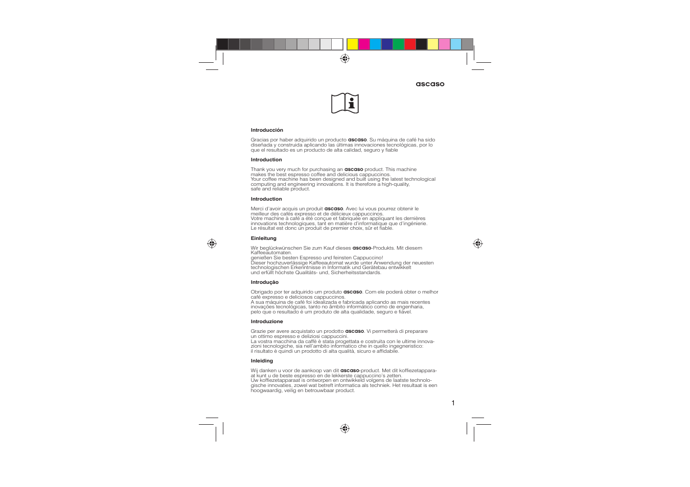 Ascaso Molino User Manual | Page 3 / 64