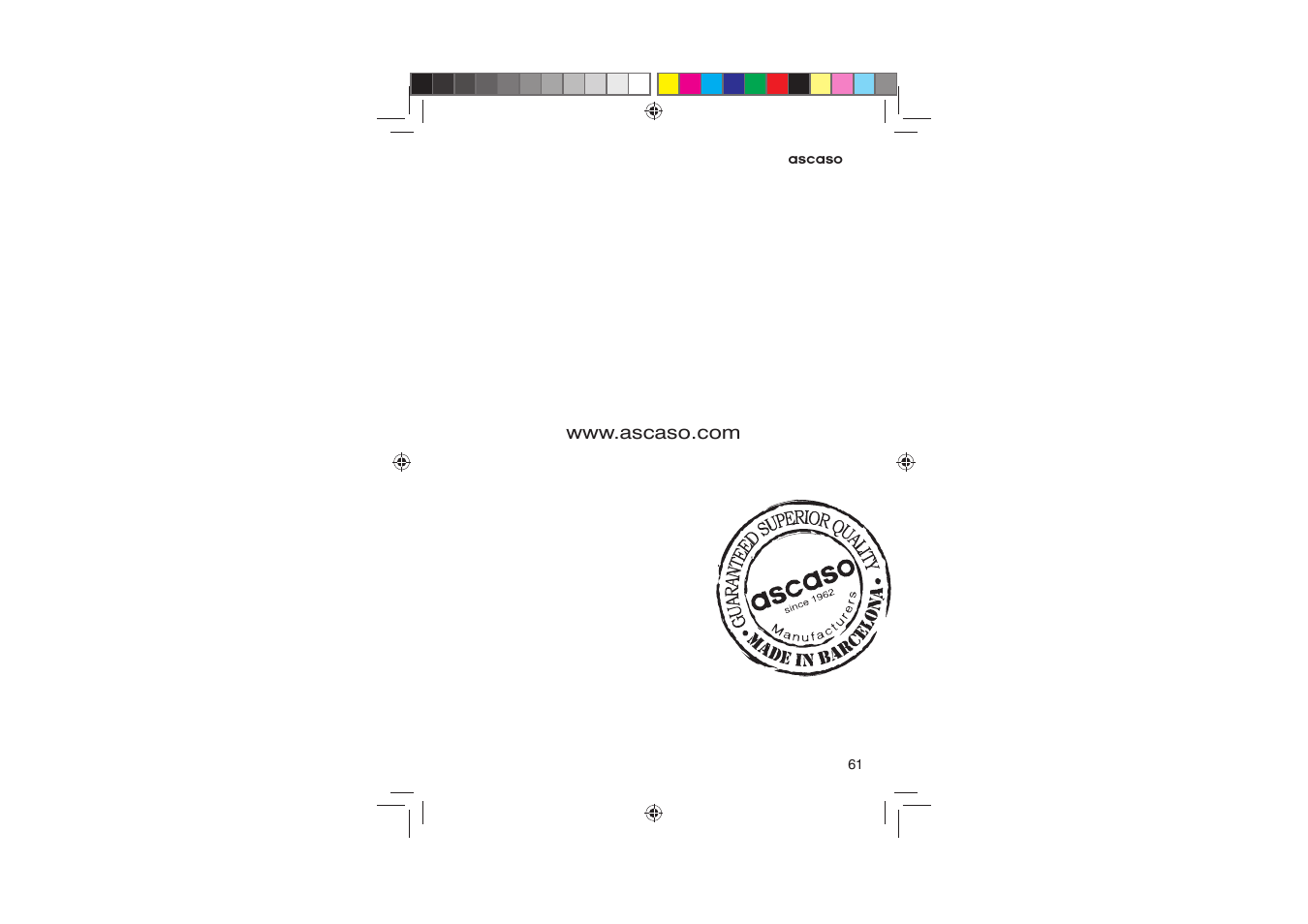 Ascaso Molino User Manual | Page 63 / 64