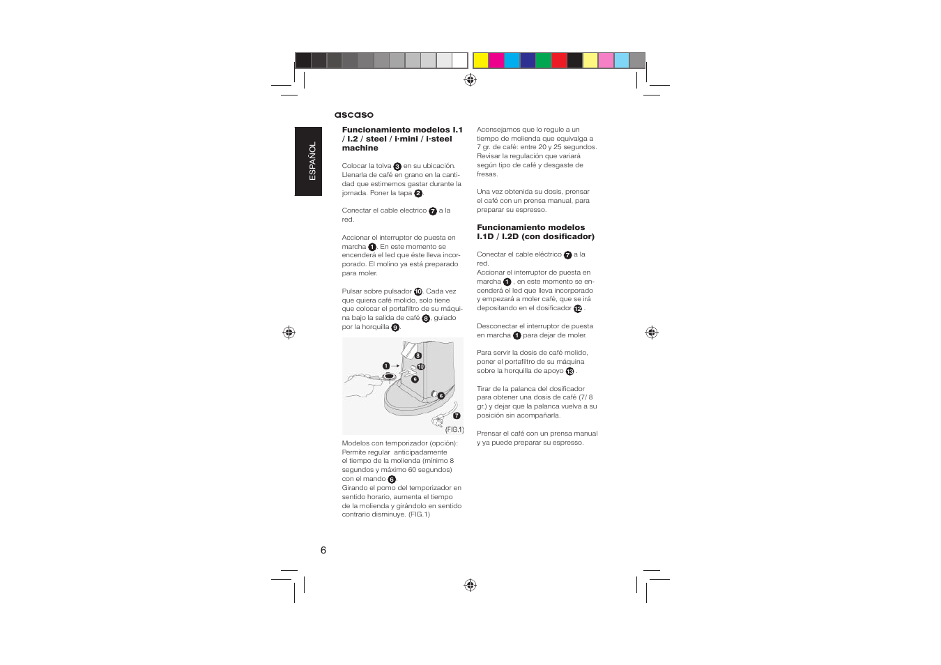 Ascaso Molino User Manual | Page 8 / 64