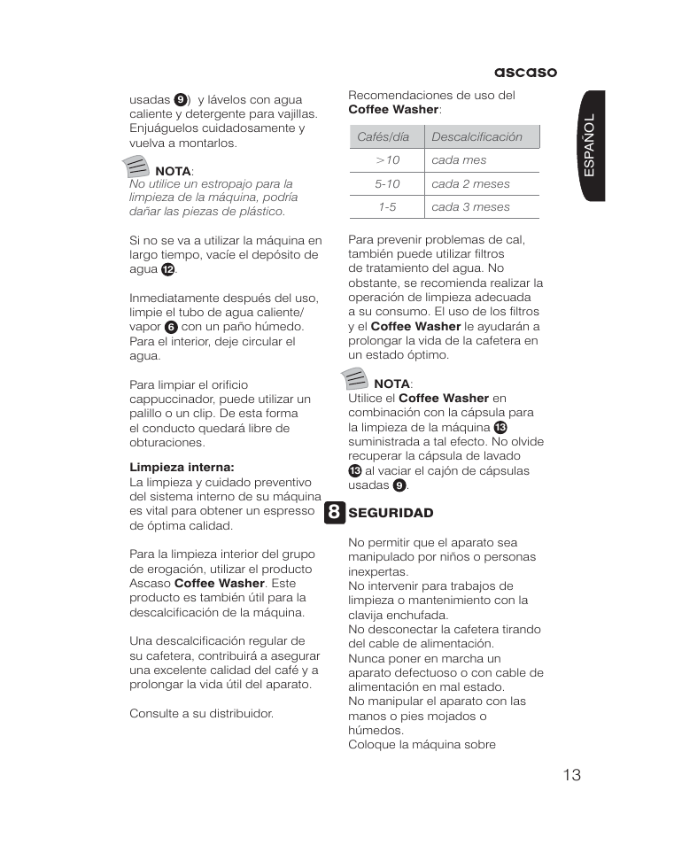 Ascaso KAP User Manual | Page 13 / 52