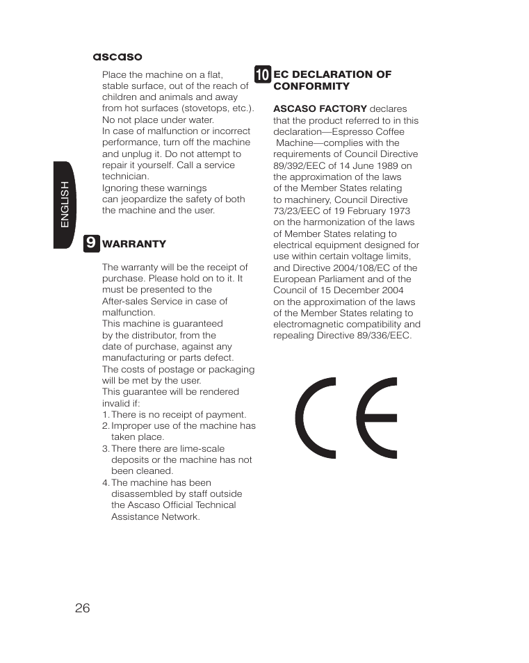 Ascaso KAP User Manual | Page 26 / 52