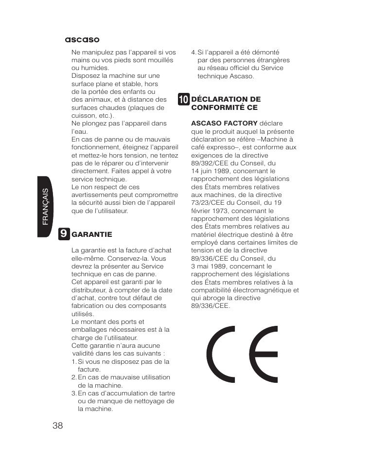 Ascaso KAP User Manual | Page 38 / 52