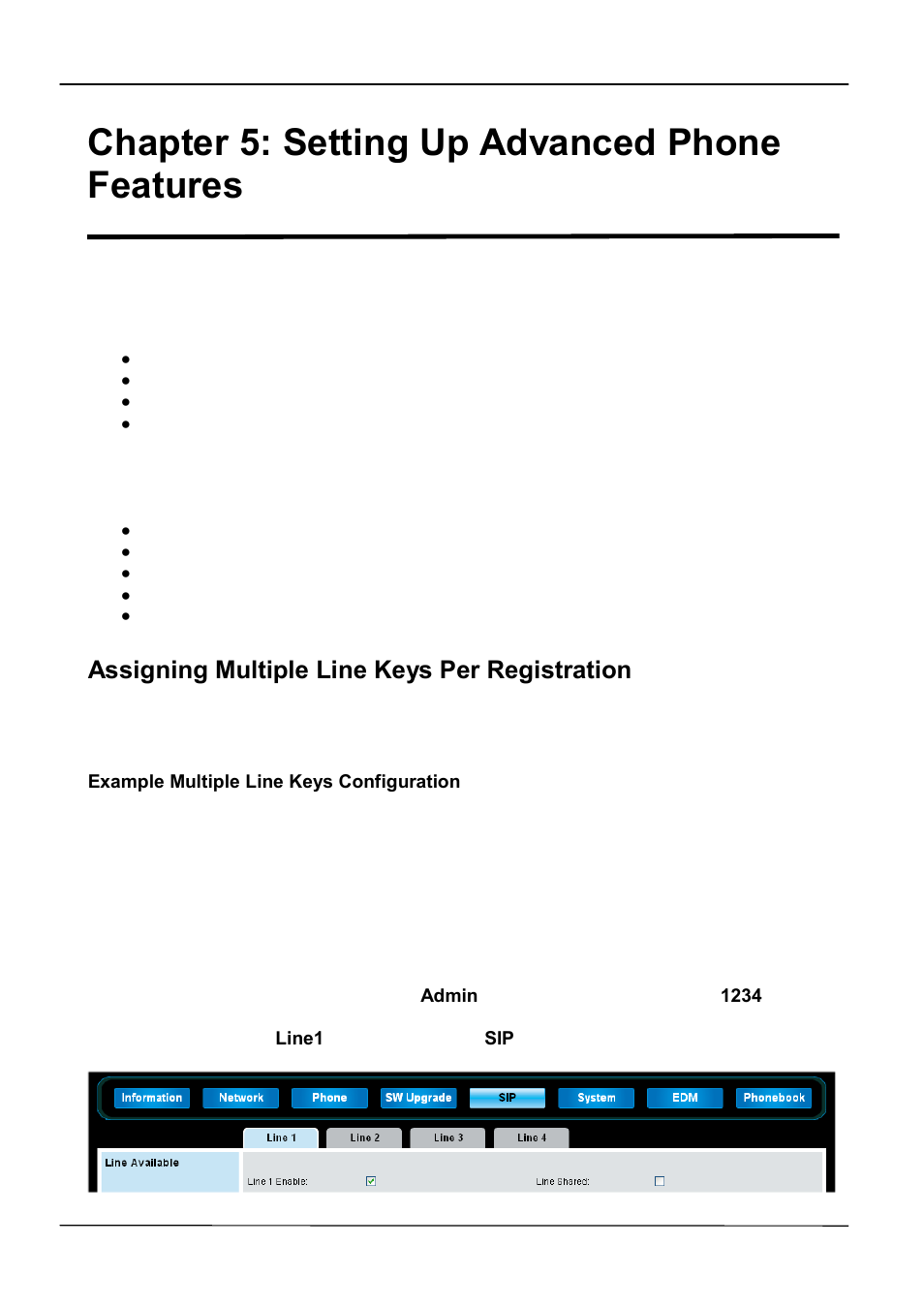 Chapter 5: setting up advanced phone features, Assigning multiple line keys per registration | ATL Telecom IP-3062 PoE Professional IP Telephone User Manual | Page 34 / 74