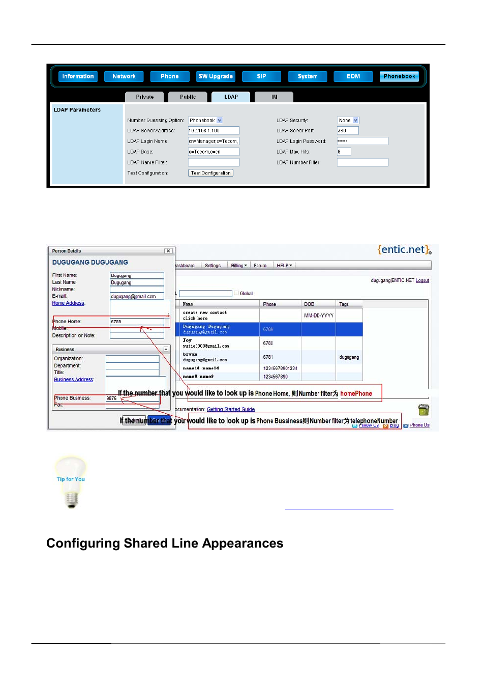 Configuring shared line appearances | ATL Telecom IP-3062 PoE Professional IP Telephone User Manual | Page 37 / 74