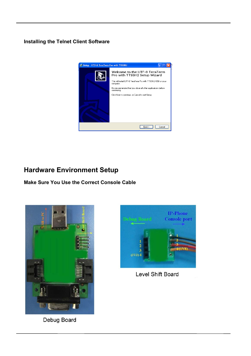 Hardware environment setup | ATL Telecom IP-3062 PoE Professional IP Telephone User Manual | Page 68 / 74