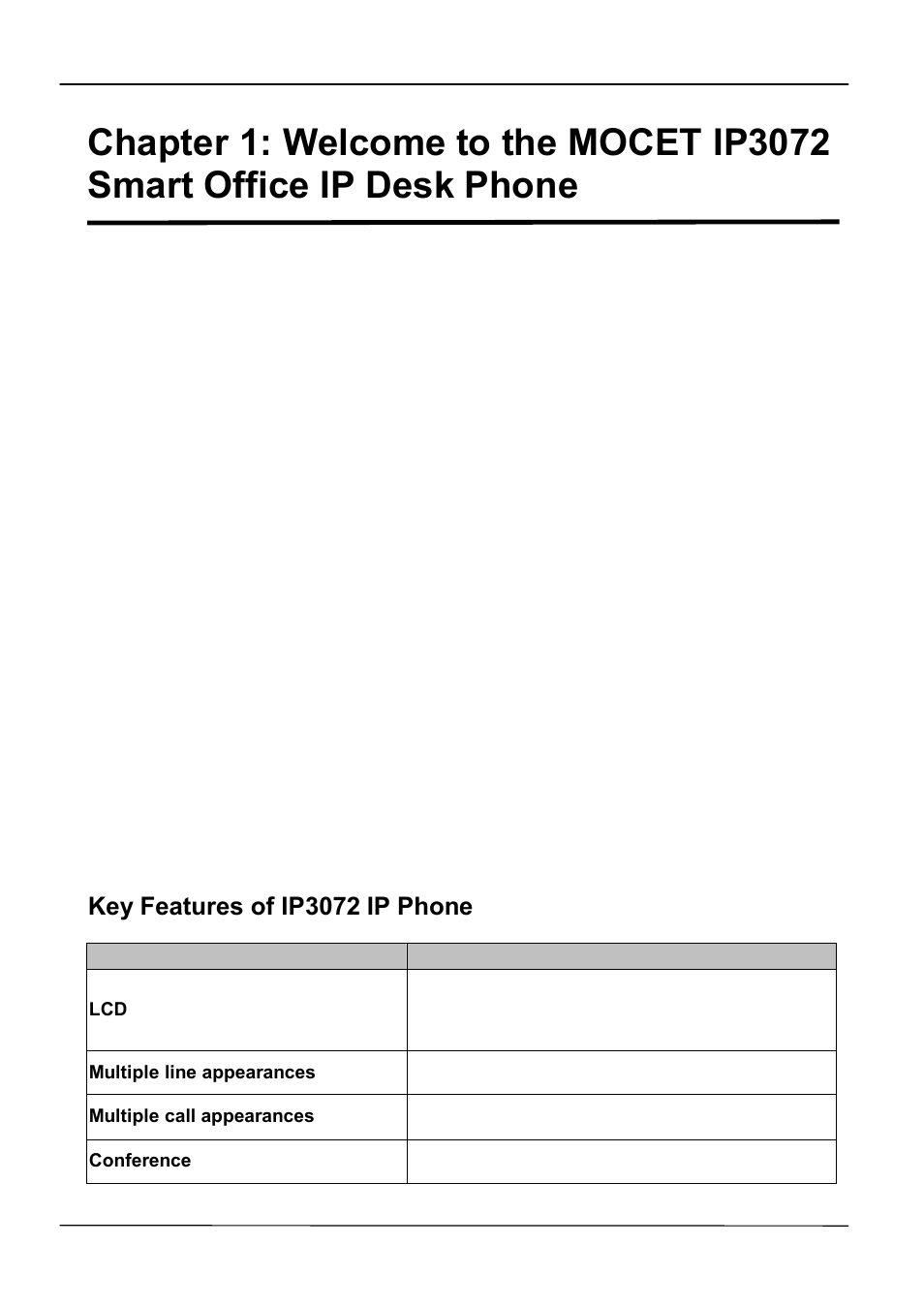 Key features of ip3072 ip phone | ATL Telecom IP-3072 PoE Smart Office IP Telephone User Manual | Page 11 / 84