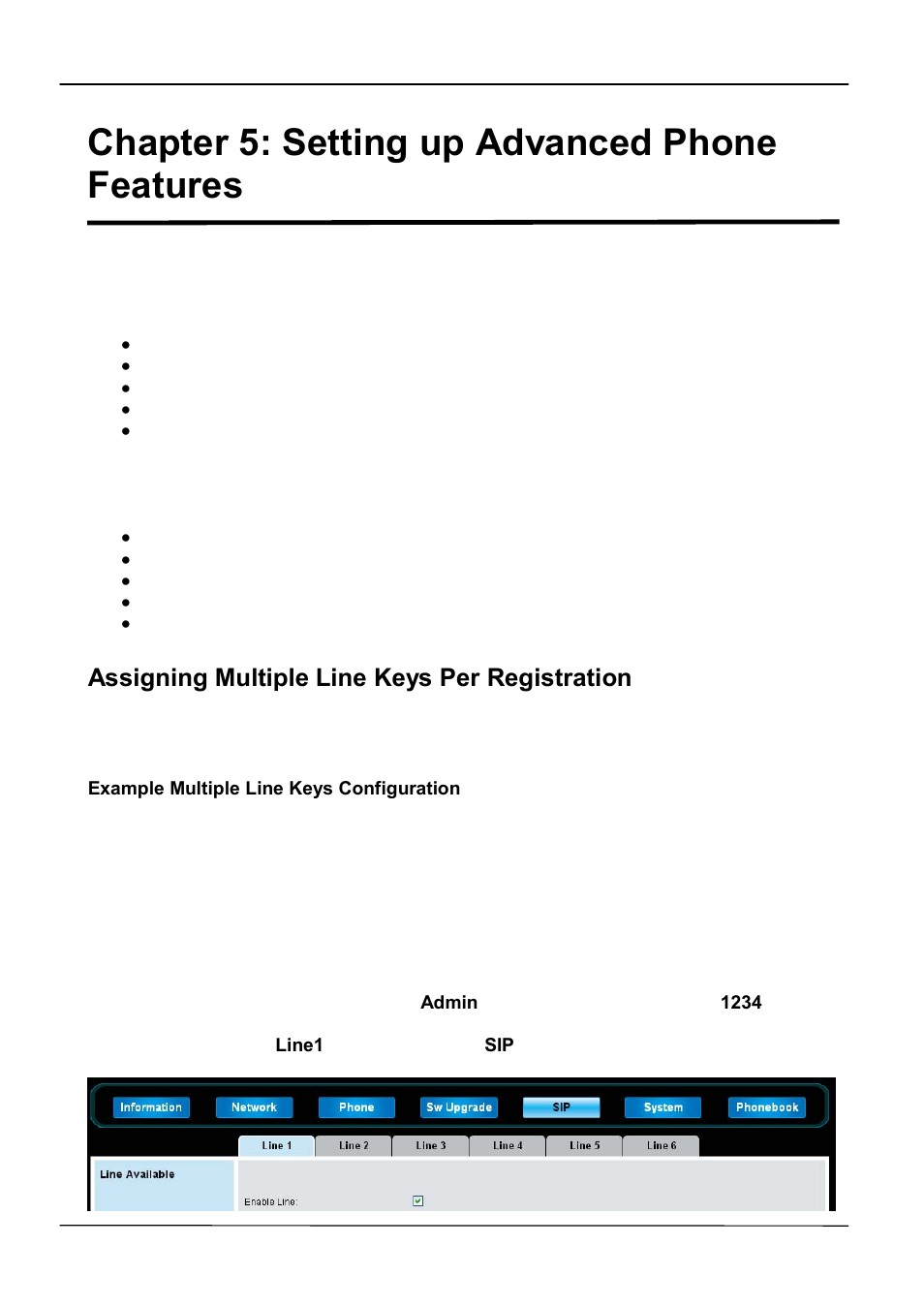 Chapter 5: setting up advanced phone features, Assigning multiple line keys per registration | ATL Telecom IP-3072 PoE Smart Office IP Telephone User Manual | Page 34 / 84