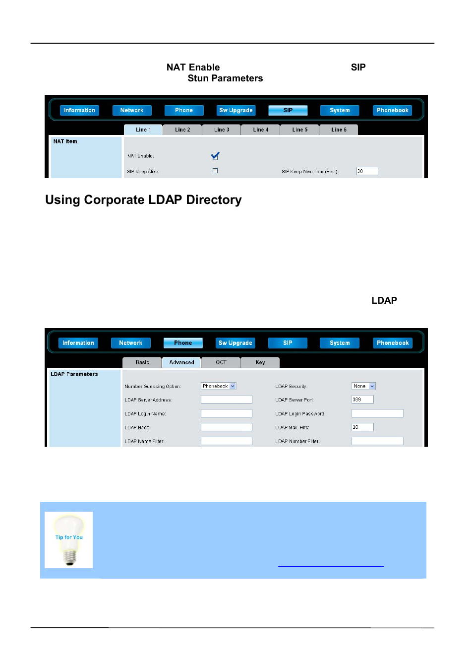 Using corporate ldap directory | ATL Telecom IP-3072 PoE Smart Office IP Telephone User Manual | Page 37 / 84