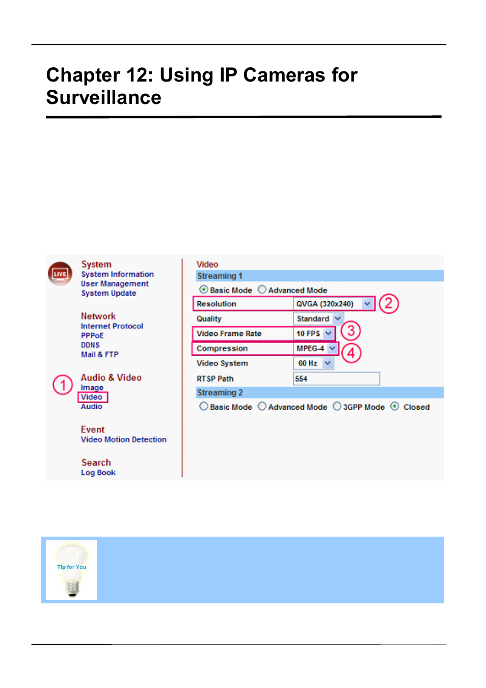 Chapter 12: using ip cameras for surveillance | ATL Telecom IP-3072 PoE Smart Office IP Telephone User Manual | Page 66 / 84