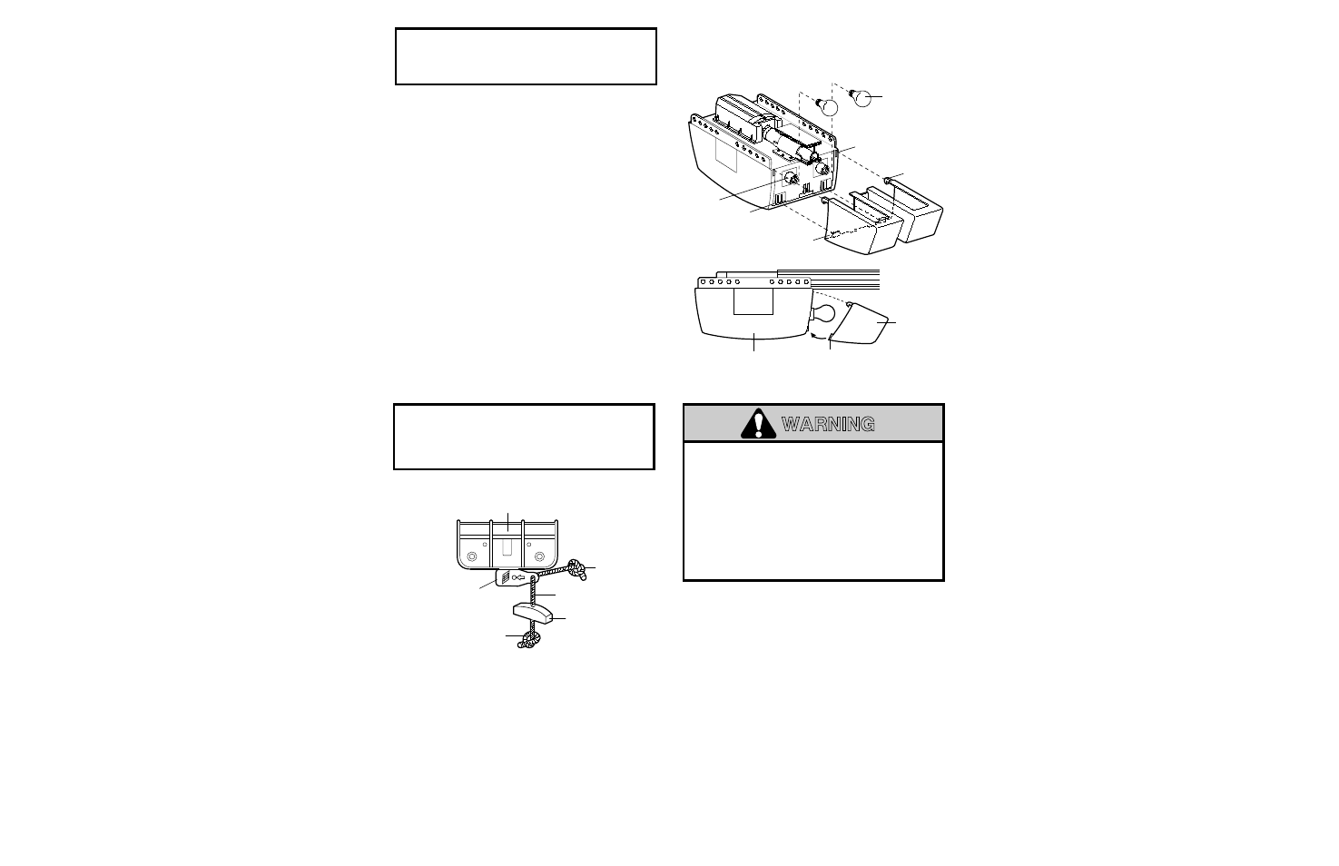 Installation step 10, Install the lights and lens, Installation step 11 | Attach the manual release rope and handle | Chamberlain 2000SDC 1/2HP User Manual | Page 19 / 36