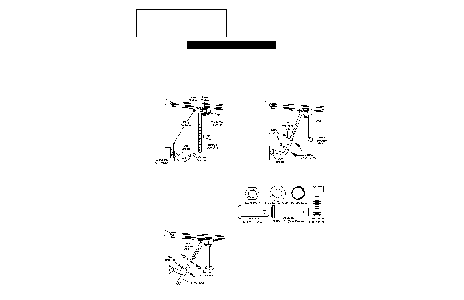 Installation step 13, Connect door arm to trolley, Sectional doors only | Figure 2, Hole alignment alternative | Chamberlain 2000SDC 1/2HP User Manual | Page 22 / 36