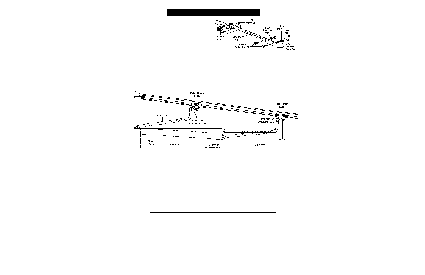 Adjustment procedures for one-piece doors | Chamberlain 2000SDC 1/2HP User Manual | Page 23 / 36