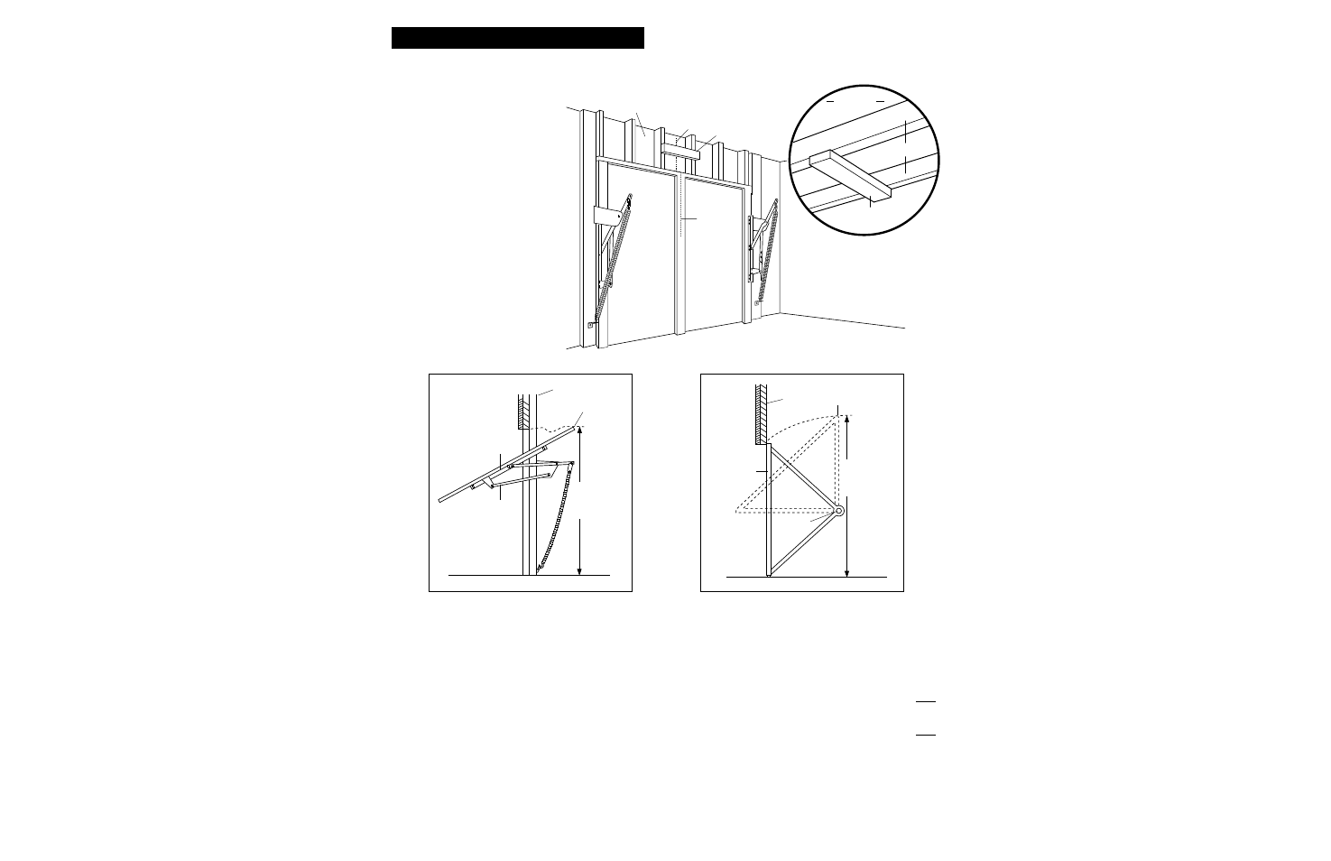 One-piece door without track, One-piece door without track jamb hardware, One-piece door without track pivot hardware | Chamberlain 2000SDC 1/2HP User Manual | Page 9 / 36