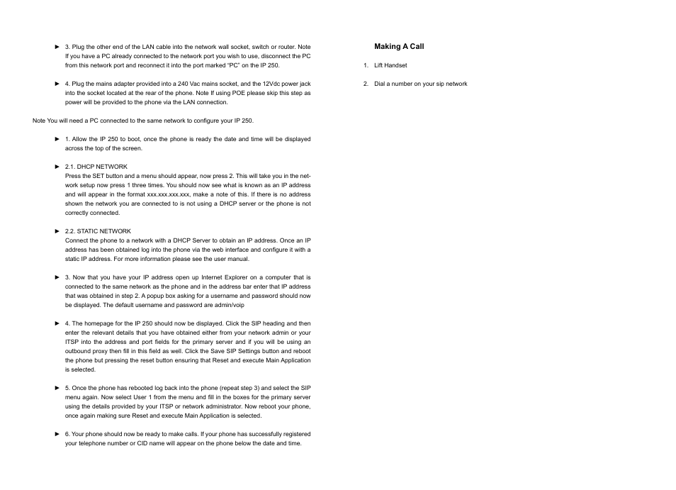 ATL Telecom IP250 User Manual | Page 2 / 2