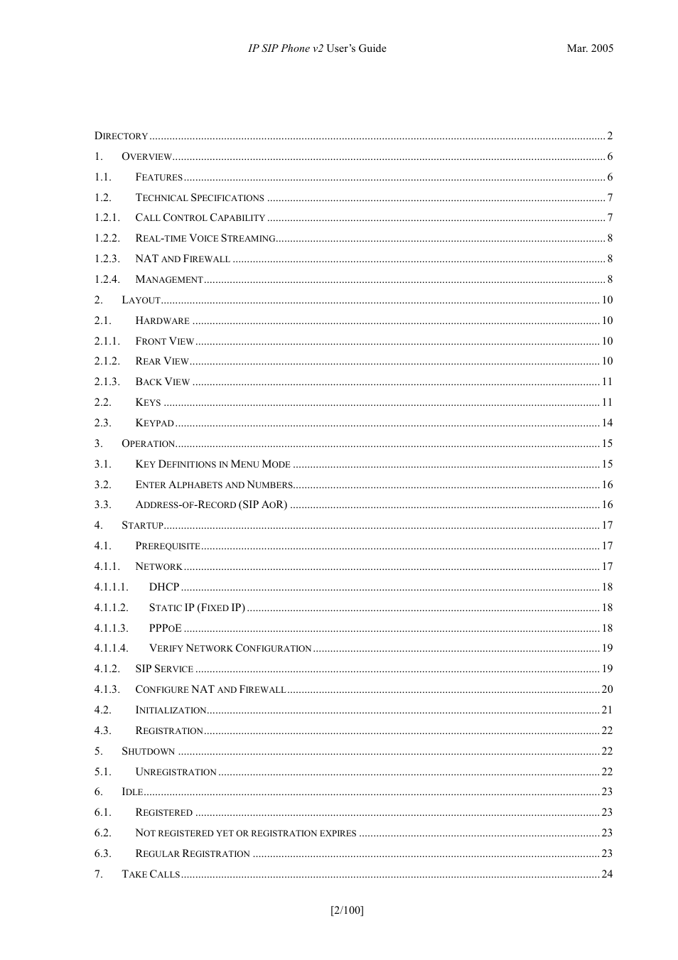 Directory | ATL Telecom IP300S User Manual | Page 2 / 100