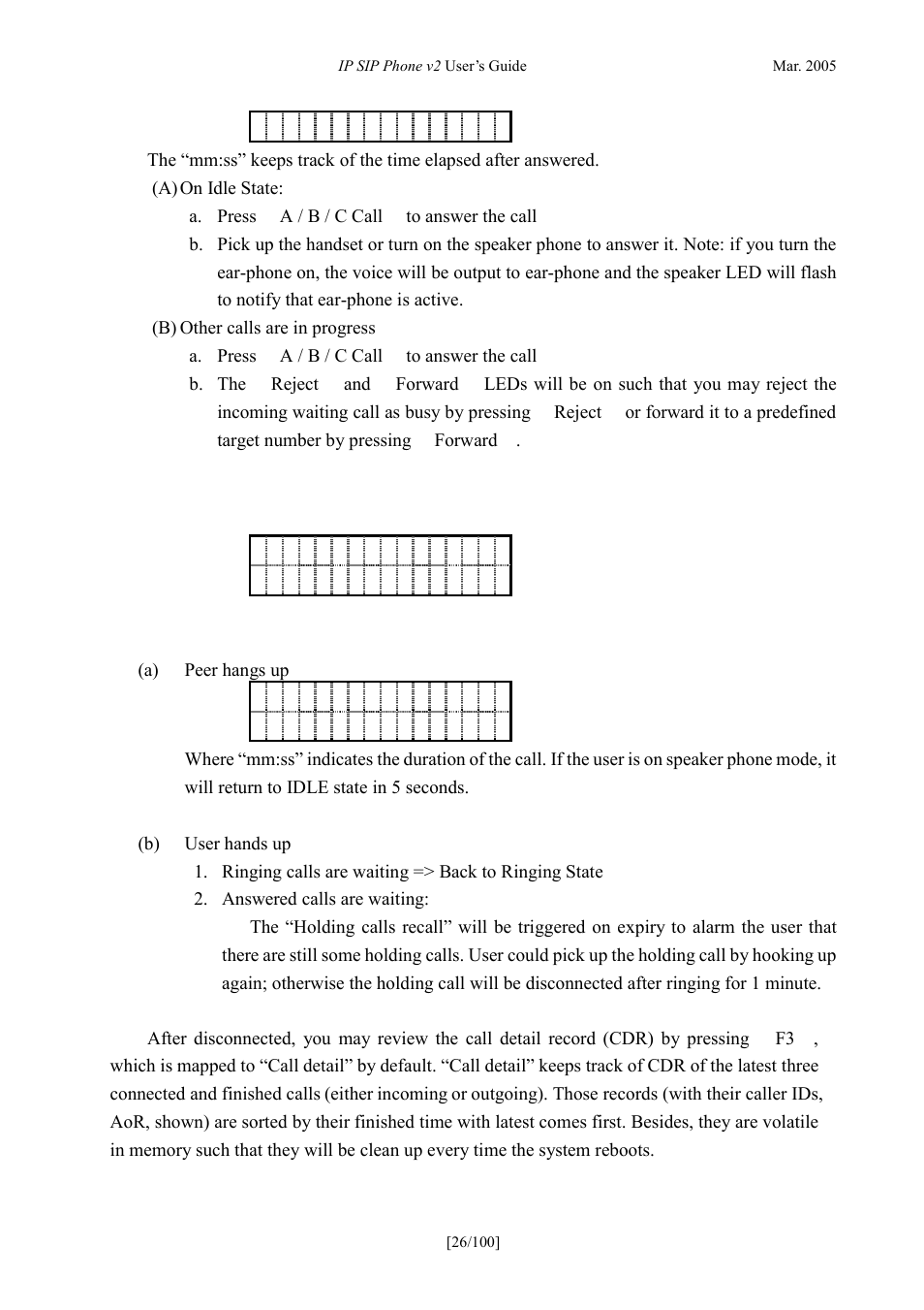 Connected, Disconnected, Onnected | Isconnected | ATL Telecom IP300S User Manual | Page 26 / 100