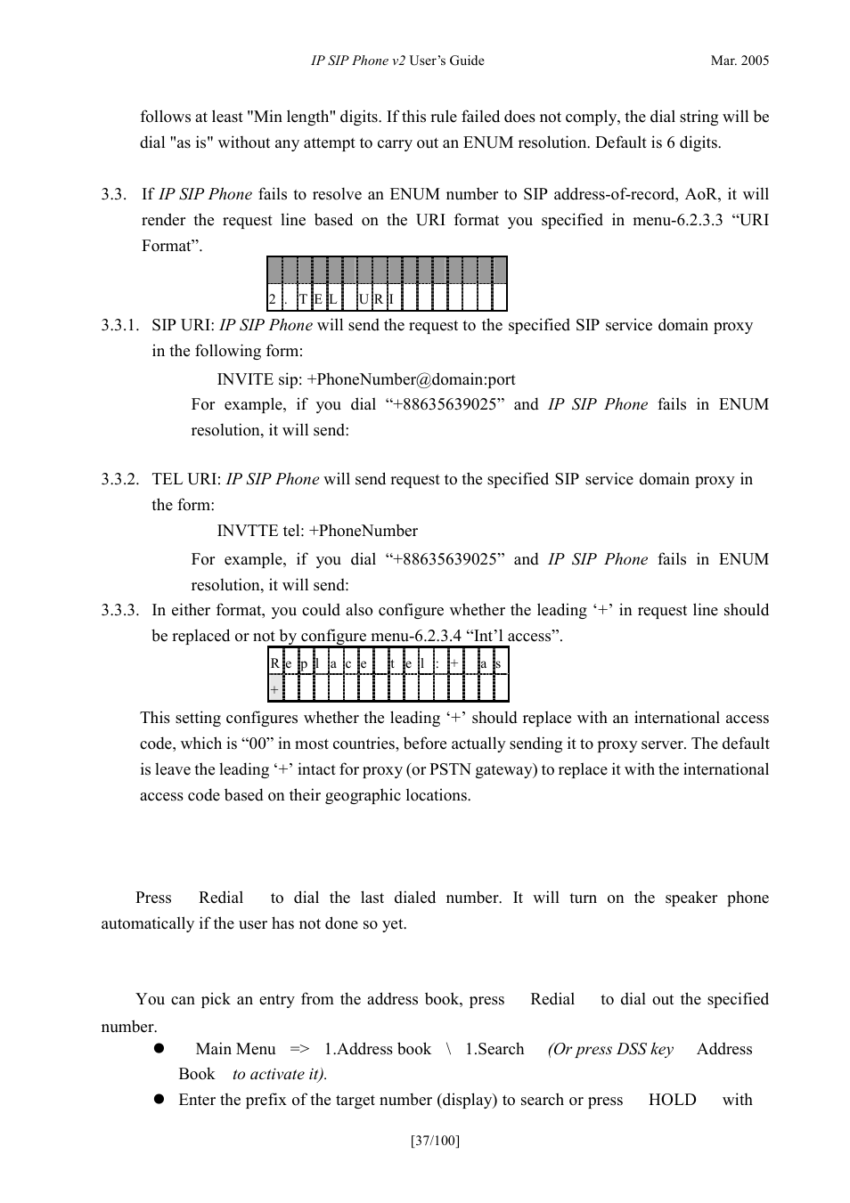 Redial, Address book, Edial | Ddress | ATL Telecom IP300S User Manual | Page 37 / 100