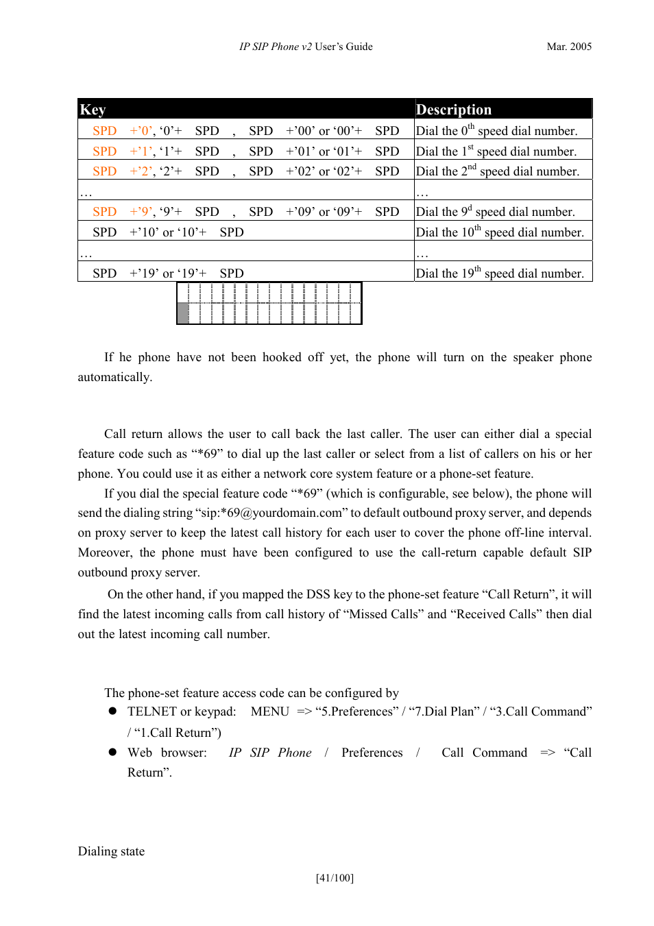 Call return, Calling, Eturn | Alling | ATL Telecom IP300S User Manual | Page 41 / 100