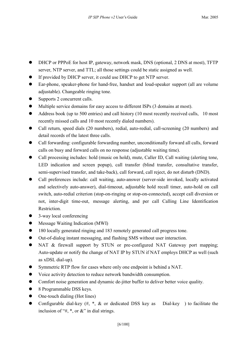 Overview, Features, Verview | Eatures, Overview 1.1. features | ATL Telecom IP300S User Manual | Page 6 / 100